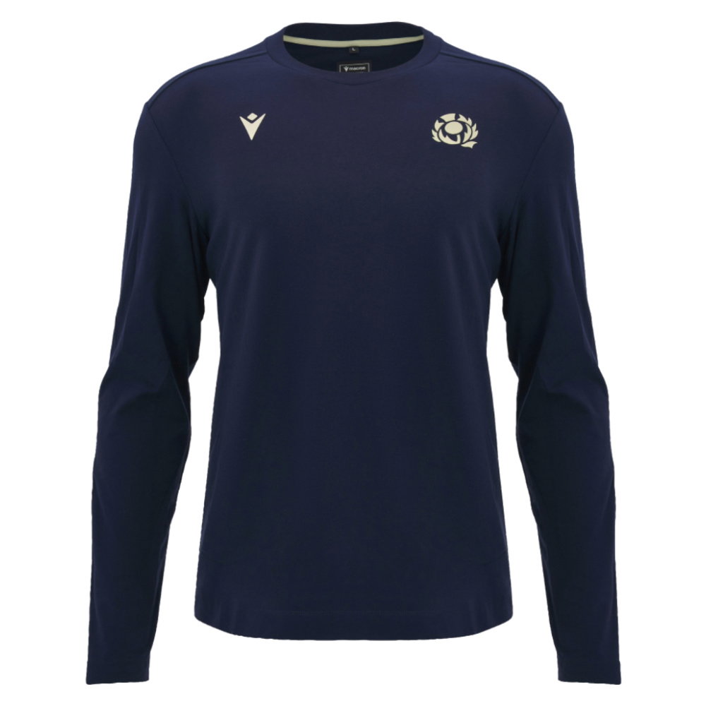2026-2027 Scotland Rugby Ath LS Cotton Tee (Navy)