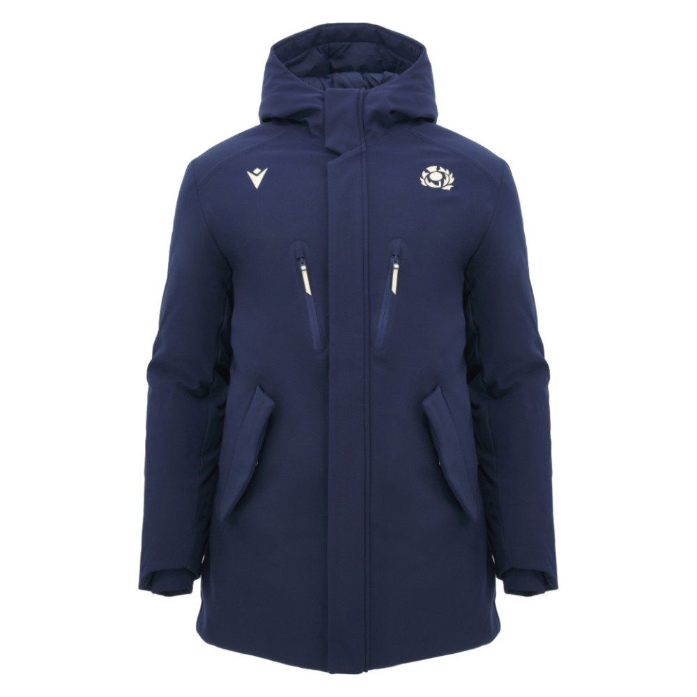 2026-2027 Scotland Rugby Ath Waterproof Long Jacket (Navy)