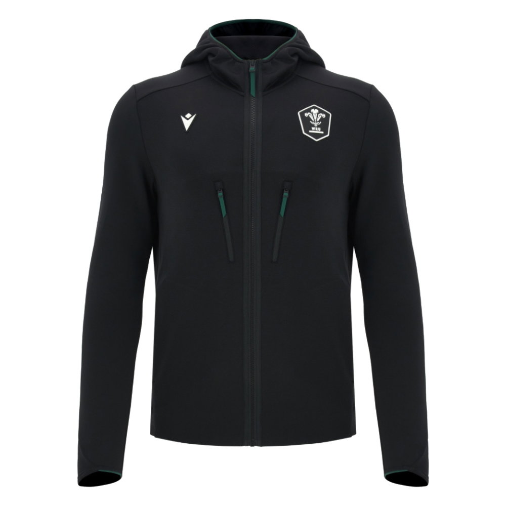 2026-2027 Wales WRU Athleisure Travel Full Zip Sweatshirt (Black)
