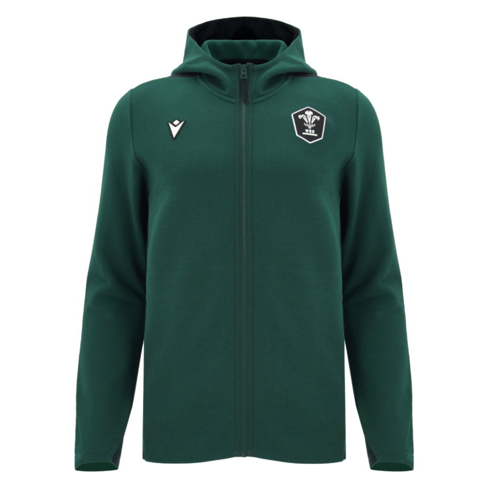2026-2027 Wales WRU Rugby Ath Full Zip Hoodie (Green)