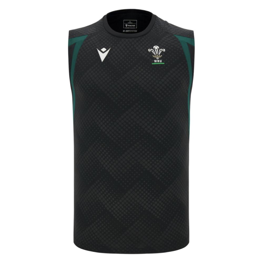 2026-2027 Wales WRU Rugby Sleeveless Training Vest (Black)