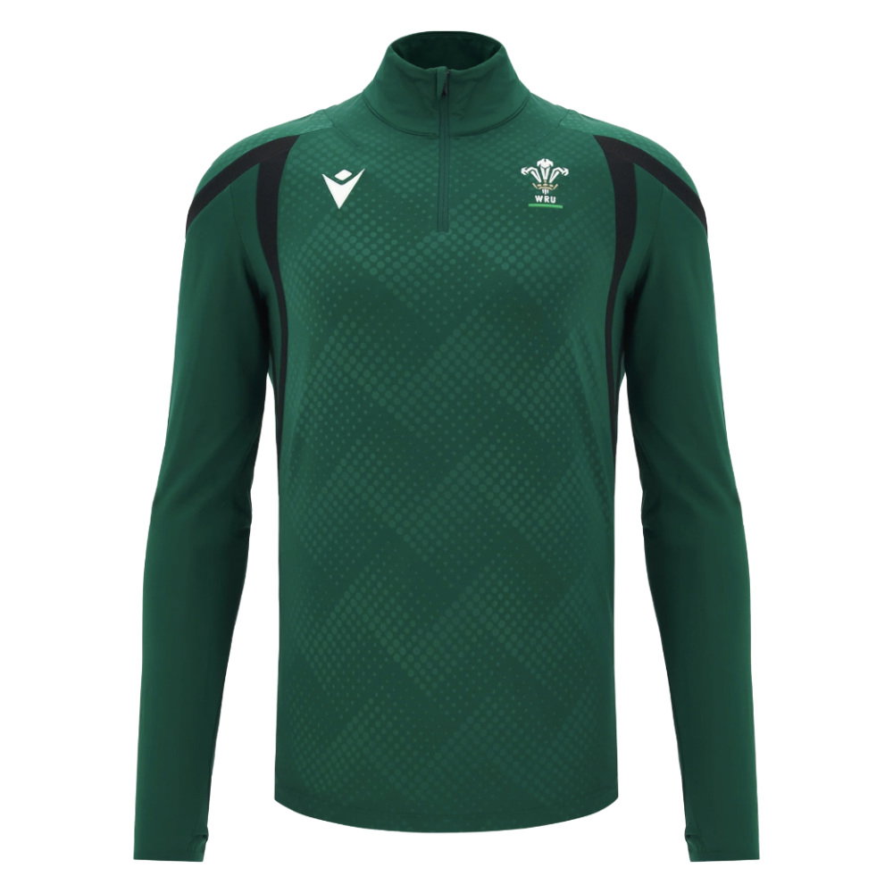 2026-2027 Wales WRU 1/4 Zip Training Top (Green)