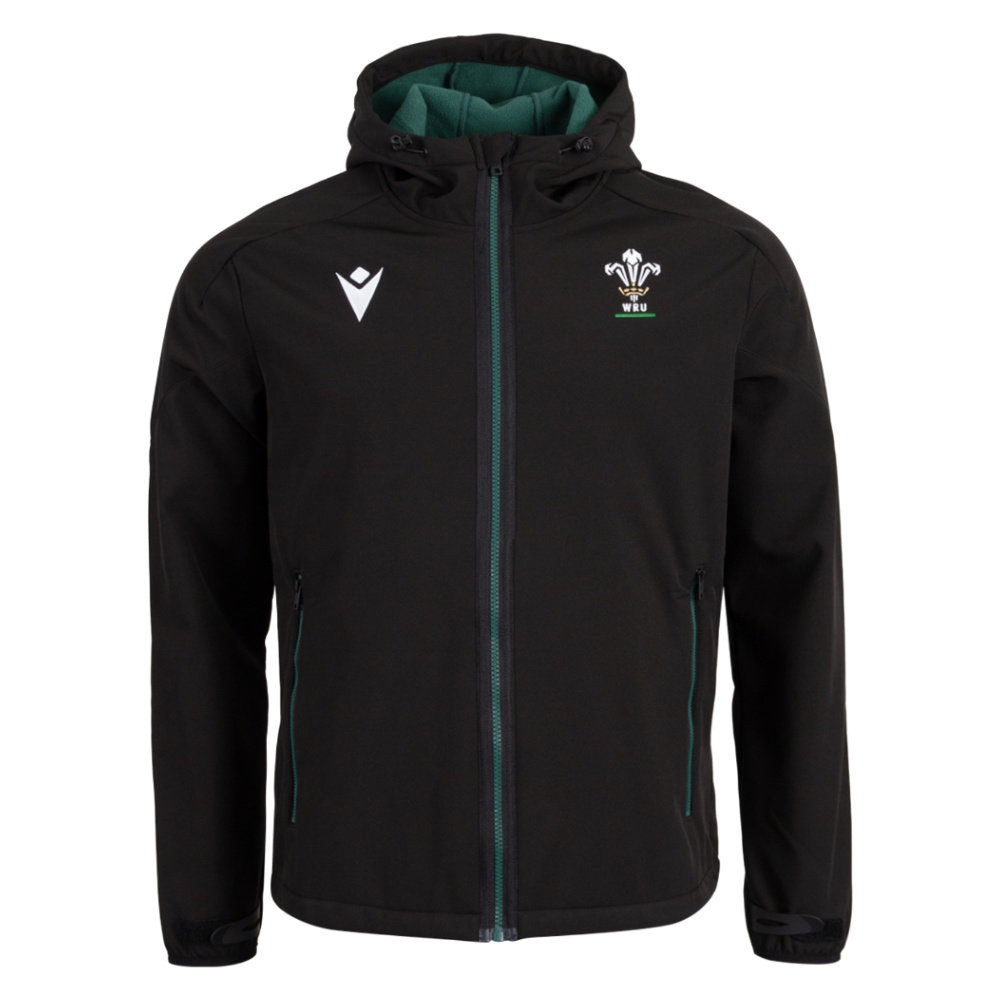 2026-2027 Wales WRU Rugby Travel Softshell Jacket (Black)