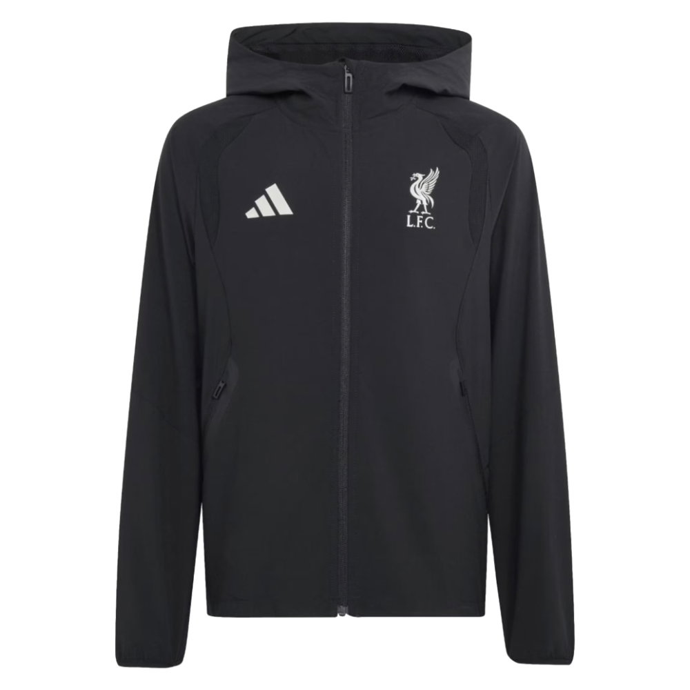 2026-2027 Liverpool TT Full Zip Windbreaker (Black) - Kids