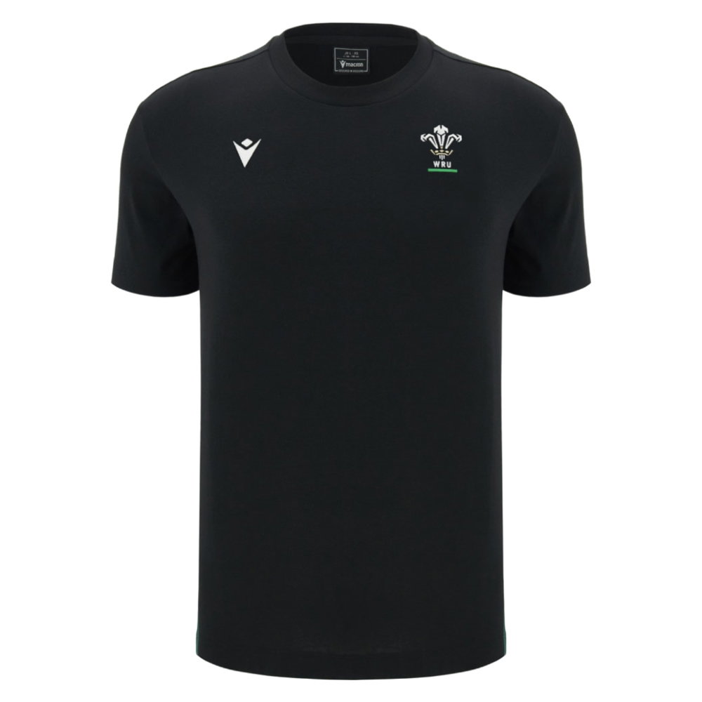 2026-2027 Wales WRU Travel Cotton T-Shirt (Black) - Kids
