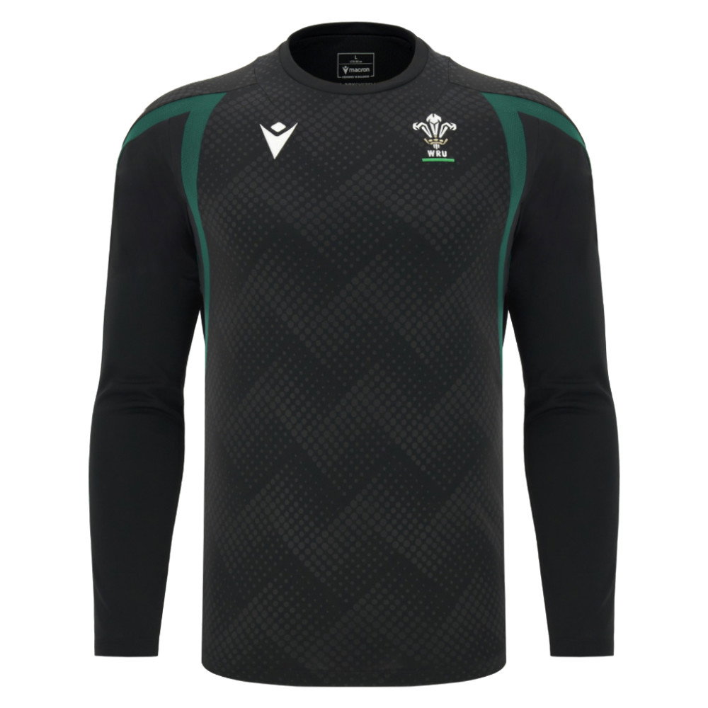2026-2027 Wales WRU Rugby LS Training Shirt (Black)