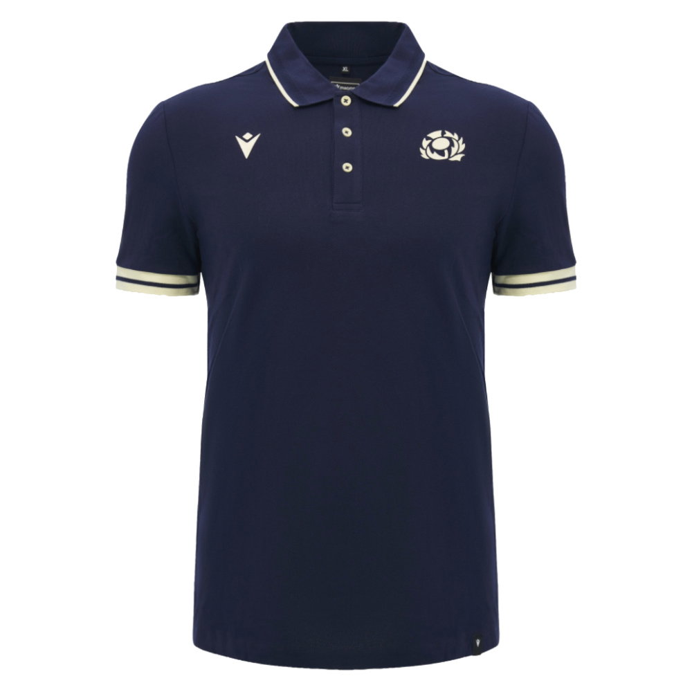 2026-2027 Scotland Rugby Ath Travel Polo Shirt (Navy)