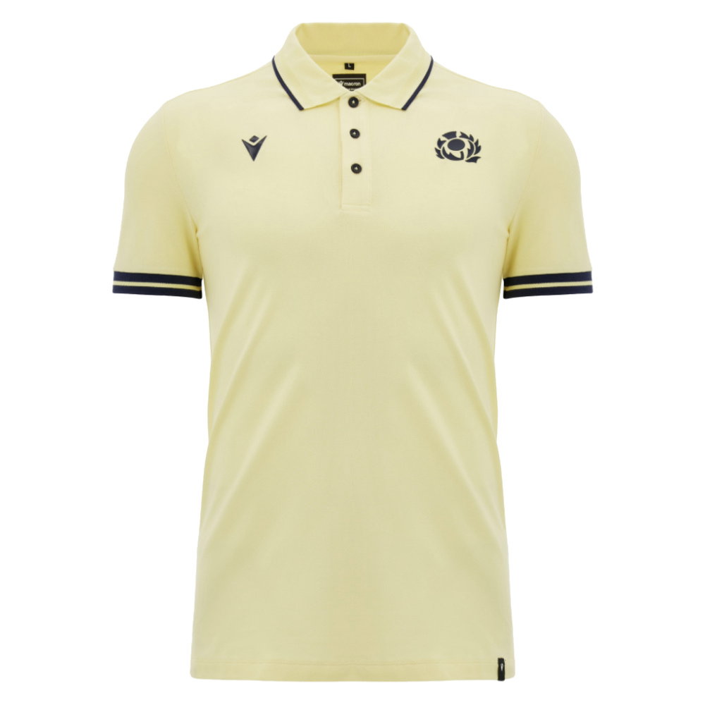 2026-2027 Scotland Rugby Ath Travel Polo Shirt (Sand)