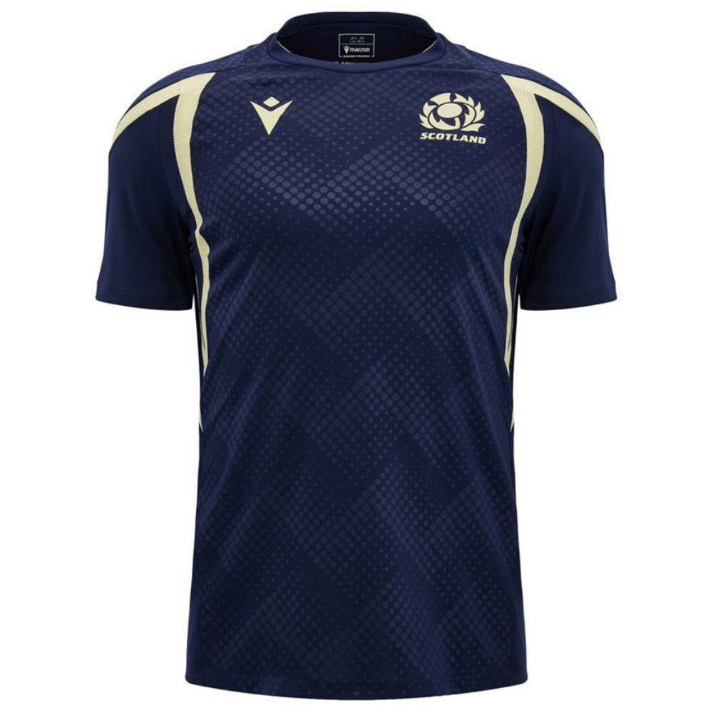 2026-2027 Scotland Rugby Training Shirt (Navy/Sand) - Kids