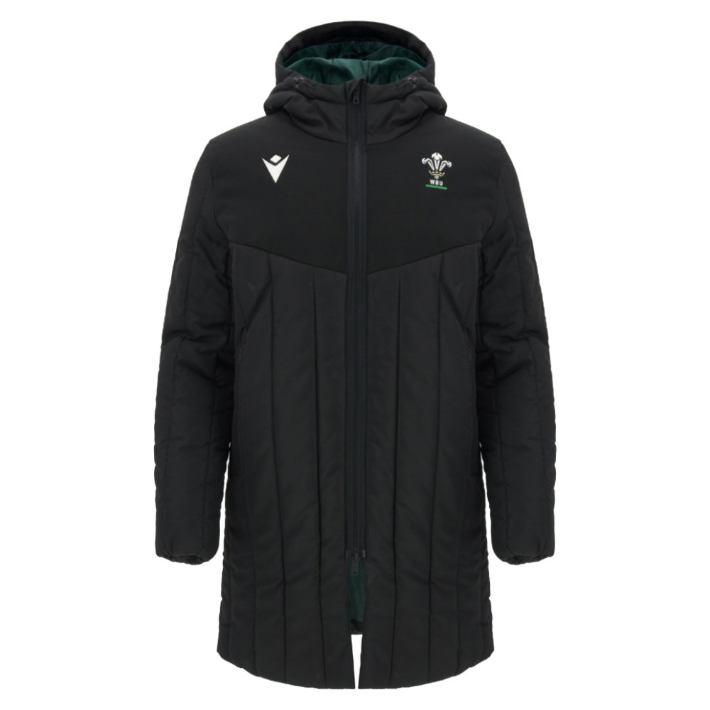 2026-2027 Wales WRU Travel 3/4 Padded Jacket (Black)