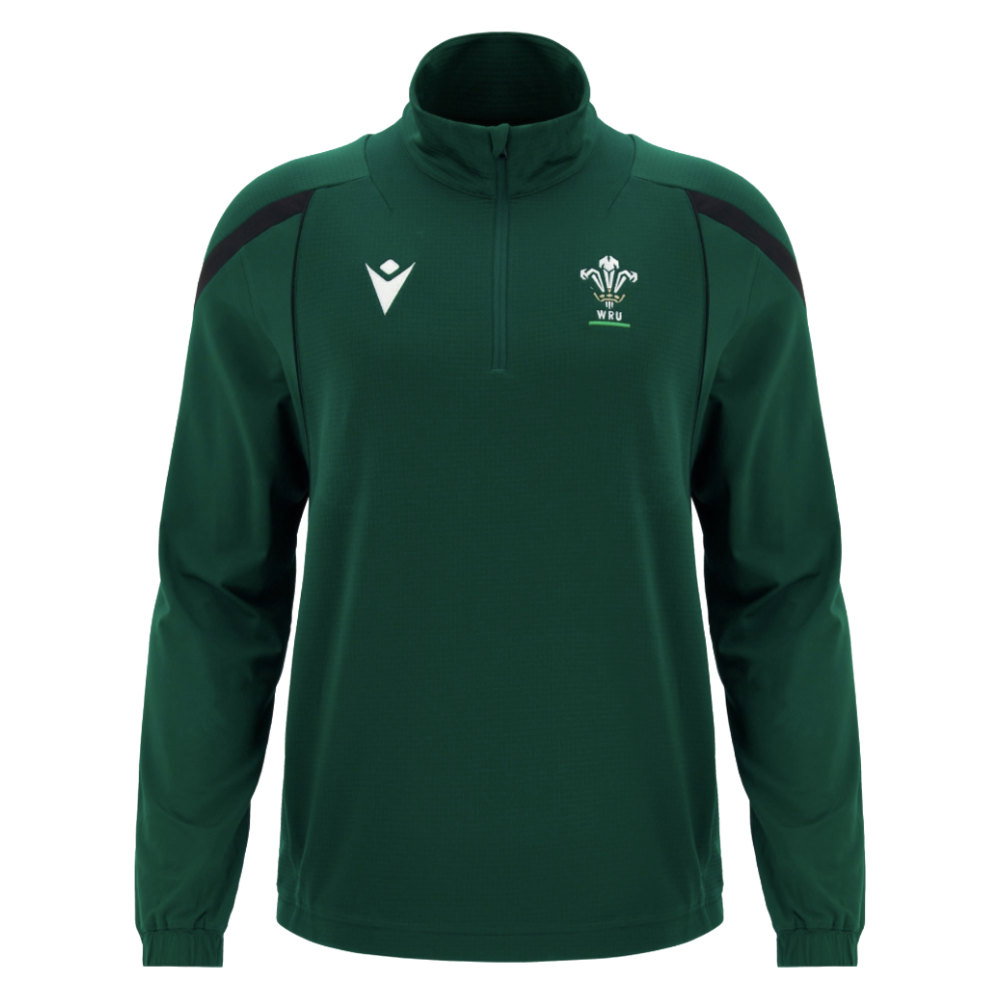 2026-2027 Wales WRU Rugby Travel Fleece 1/4 Zip (Green)