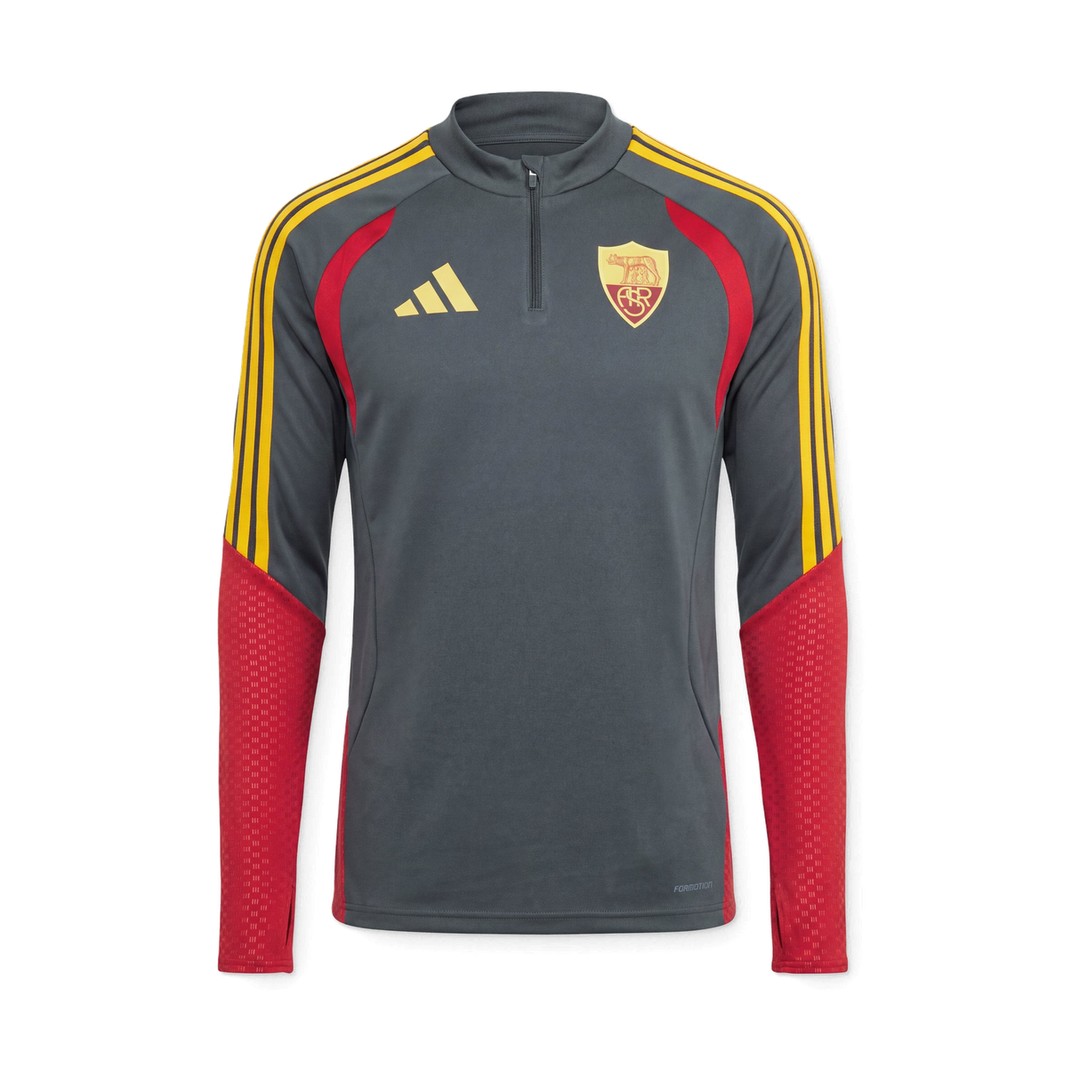 2026-2027 AS Roma Quarter Zip Training Top (Grey)