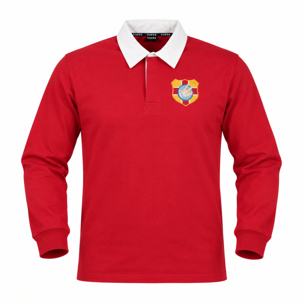 Tonga 1923 Home Vintage Rugby Long Sleeve Shirt (Red)
