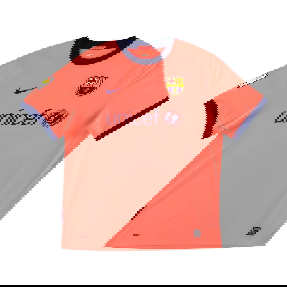 Unicef Barcelona Orange Shirt Barcelona 2009-10 Away Shirt (S