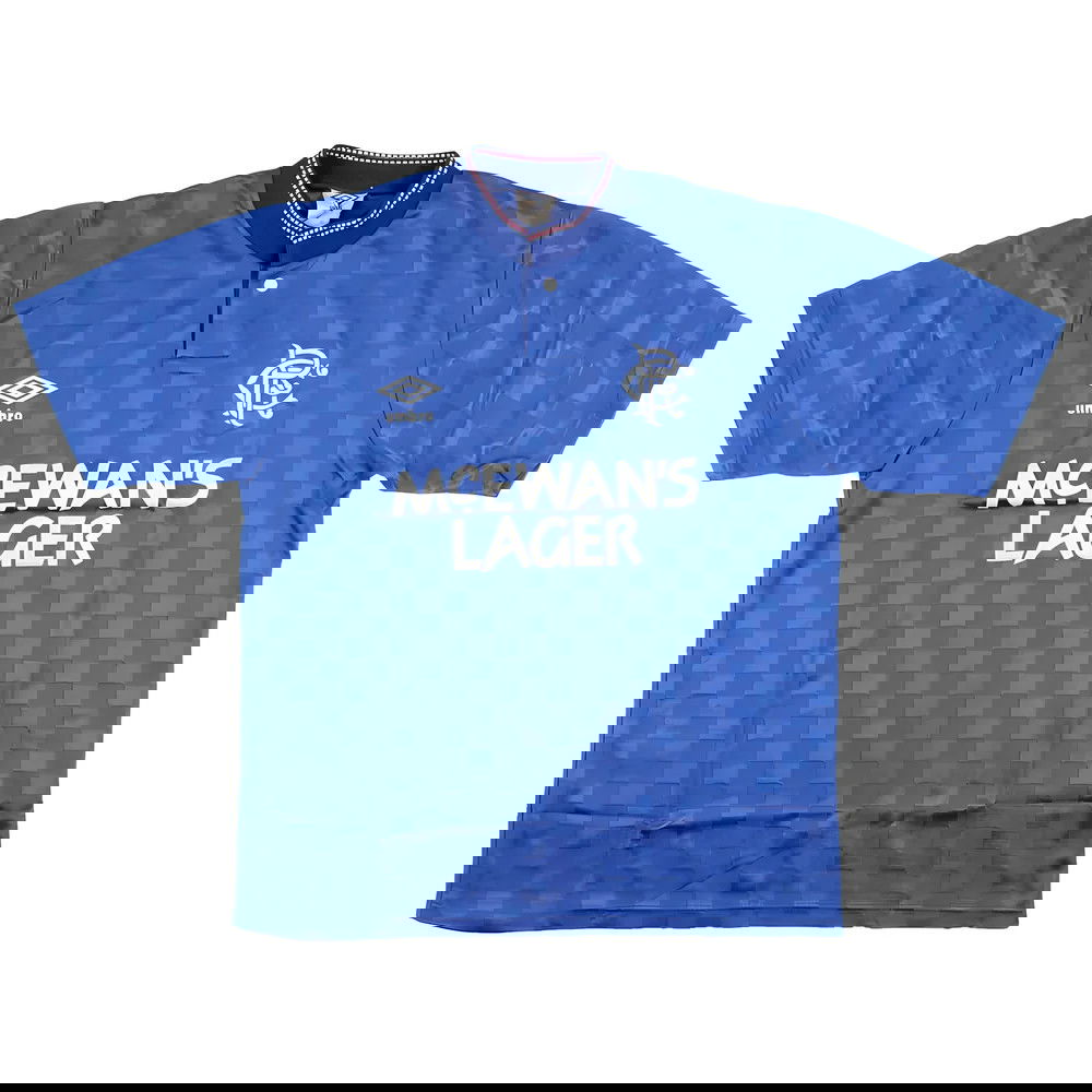 Rangers 1987-90 Home Shirt (S) (Very Good)