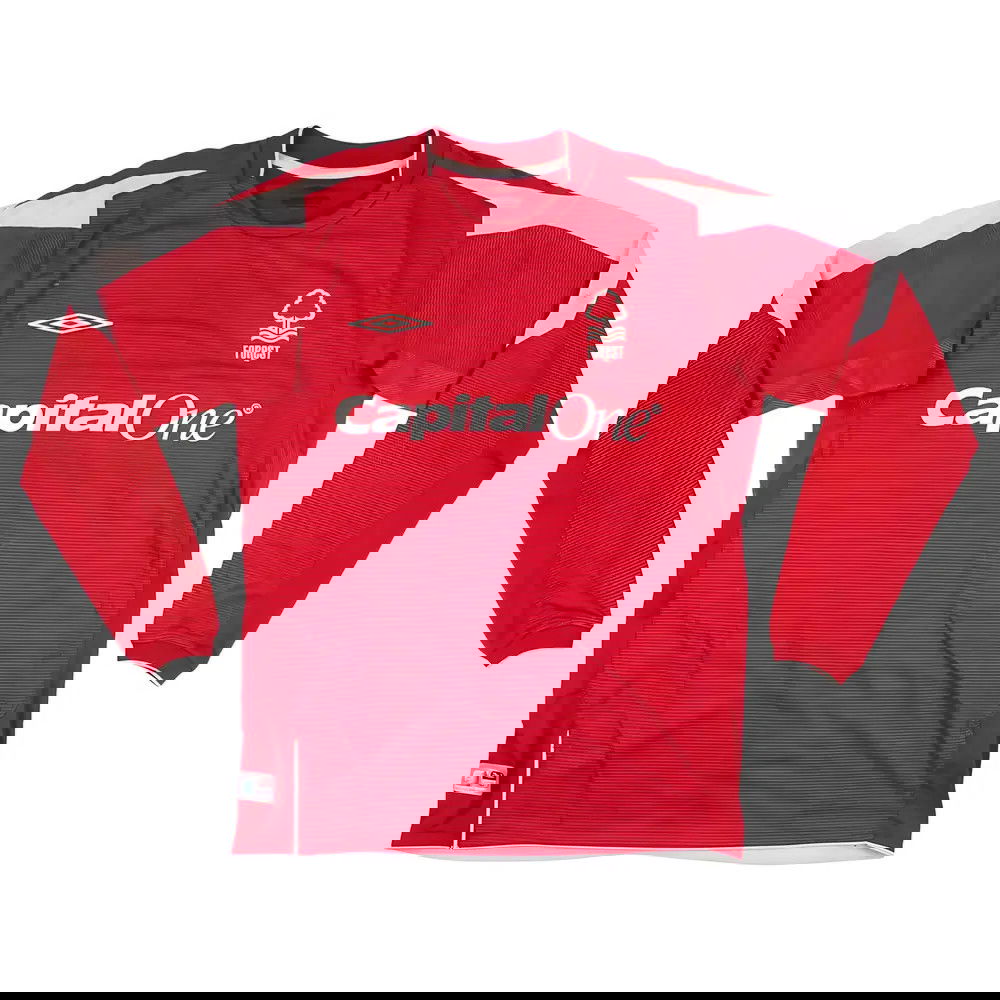 Nottingham Forest 2004-05 Long Sleeve Home Shirt (S) (Excellent)