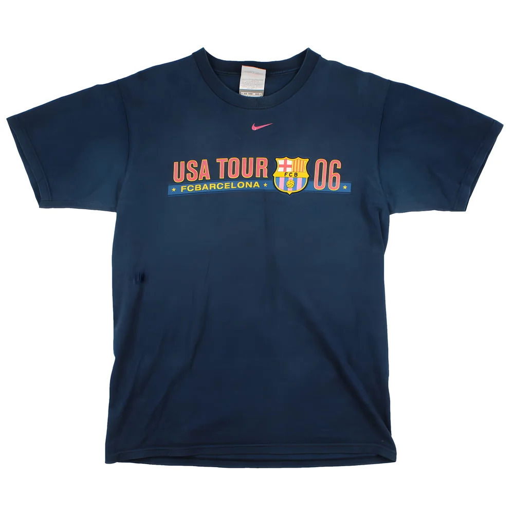Barcelona 2006-07 Nike USA Tour Ronaldinho T shirt (S) (Very Good)