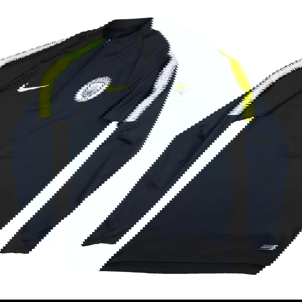 Manchester City 2018-19 Nike Long Sleeve Tracksuit Top (S) (Very Good)