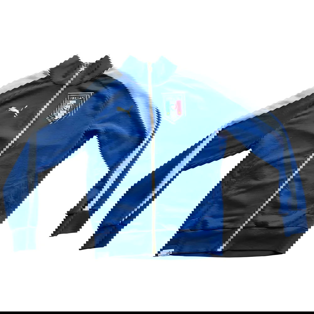 Italy Puma Long Sleeve Tracksuit Zip Top (M) (Excellent)