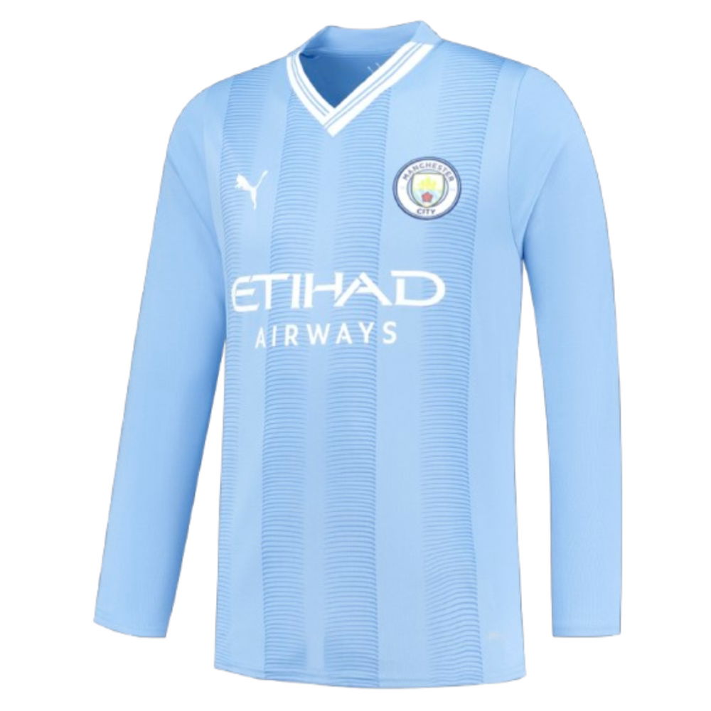 Manchester City 2023-2024 Puma Home Long Sleeved Shirt (S) (Good)