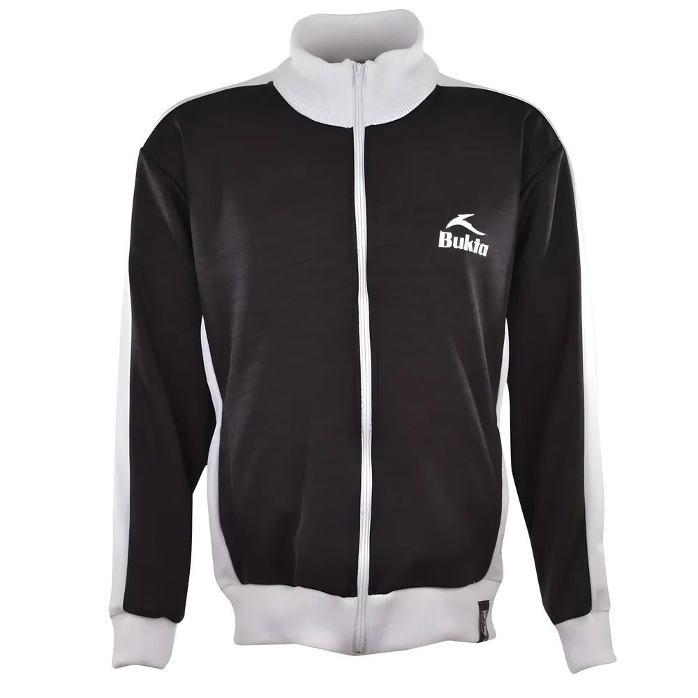 BUKTA Track Top Black with White Panels/Cuffs