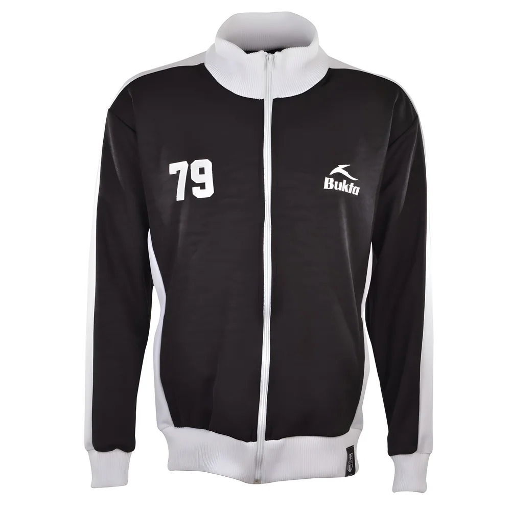 BUKTA Heritage Track Top Black with White Panels/Cuffs