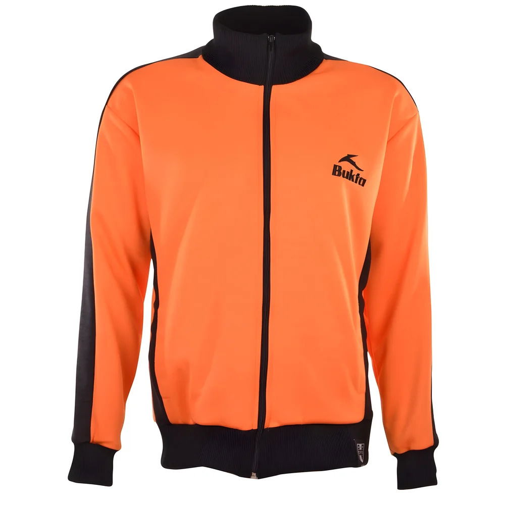 BUKTA Track Top Orange with Black Panels/Cuffs/W'Band