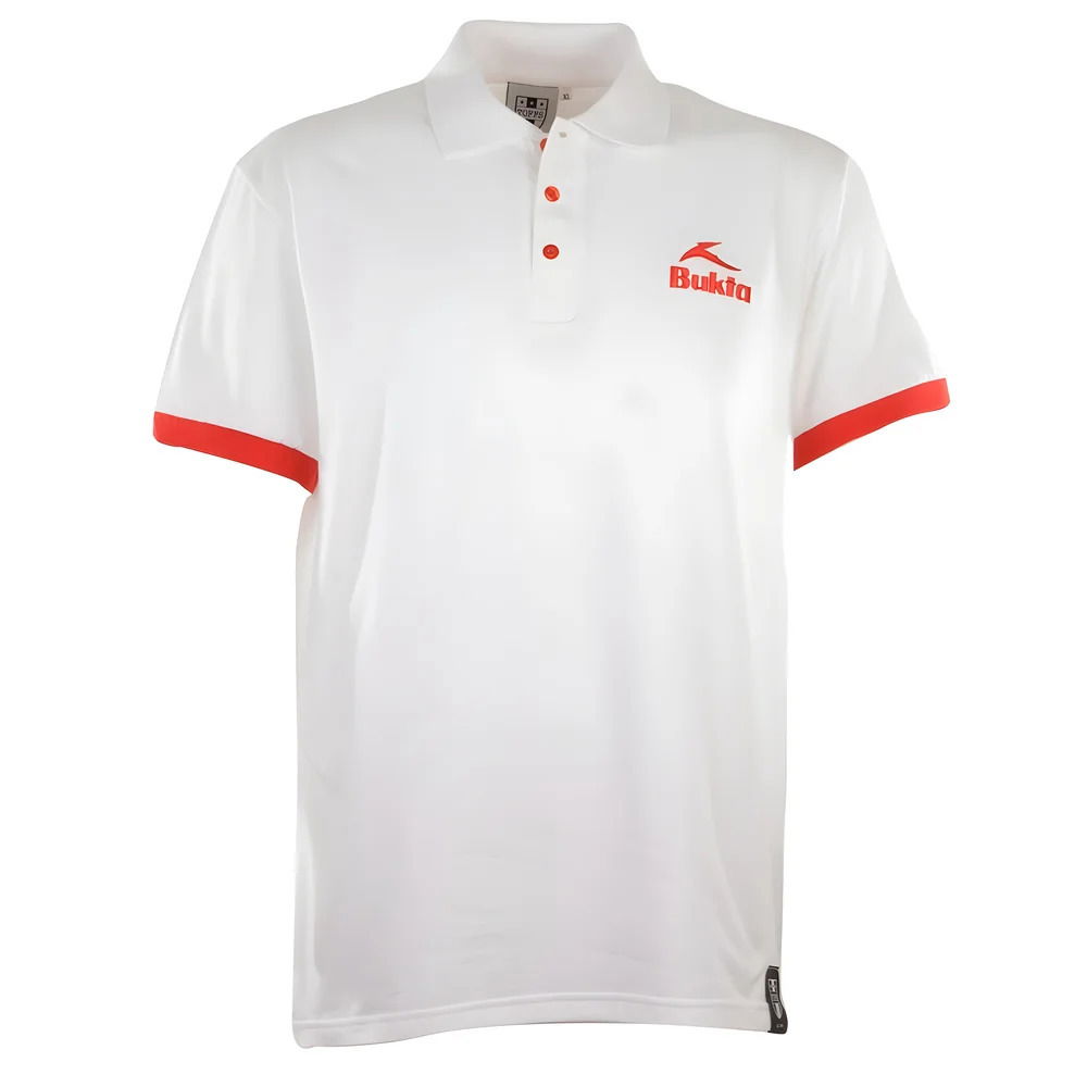 BUKTA Polo White with Red Cuffs