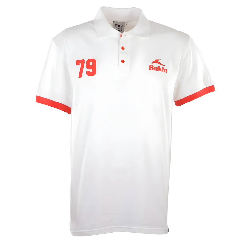 BUKTA Heritage Polo White with Red Cuffs