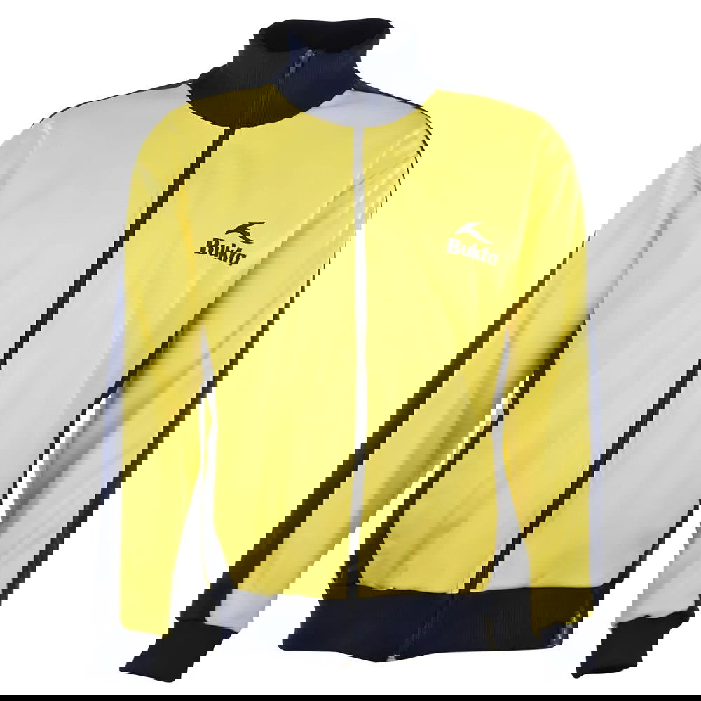 BUKTA Track Top Yellow with Navy Panels/Cuffs/W'Band