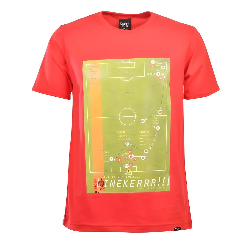 Pennarello: Gary Lineker 1986 Classic Goal - Red T Shirt
