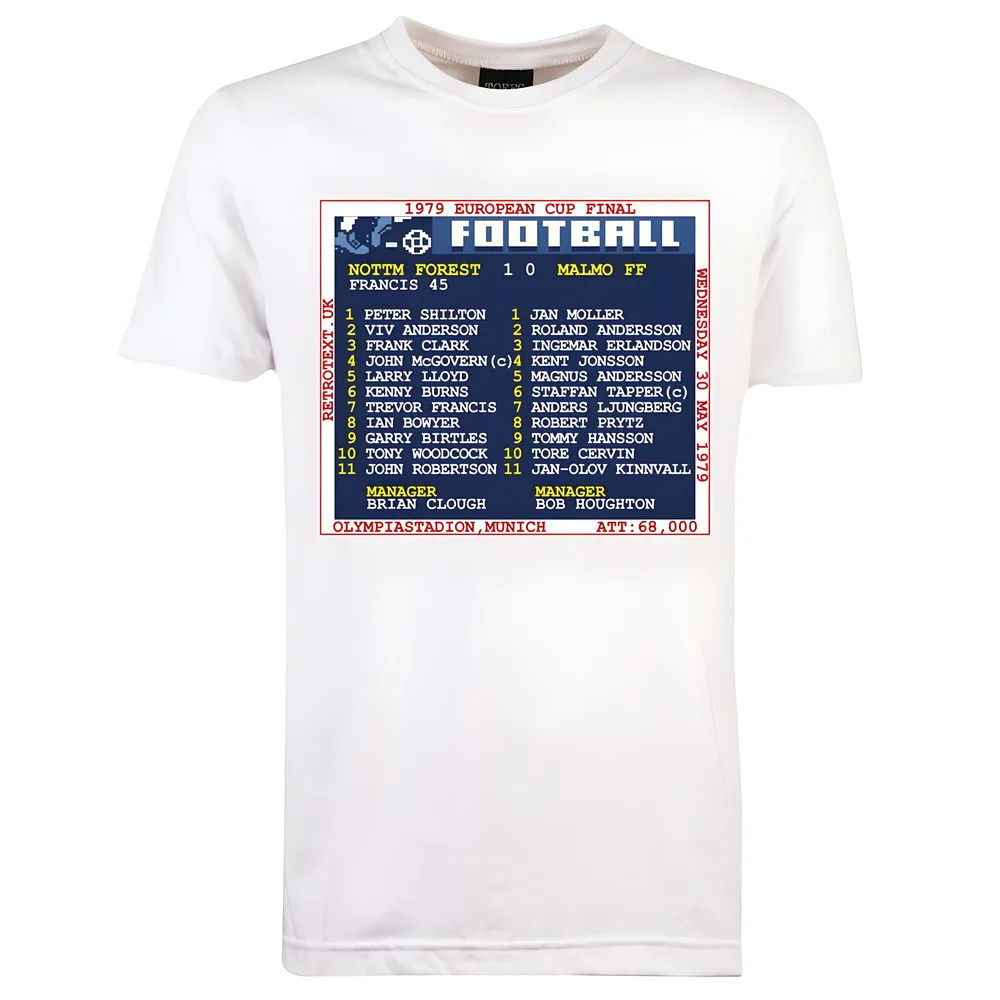 1979 European Cup Final (Nottingham Forest) Retrotext t-shirt