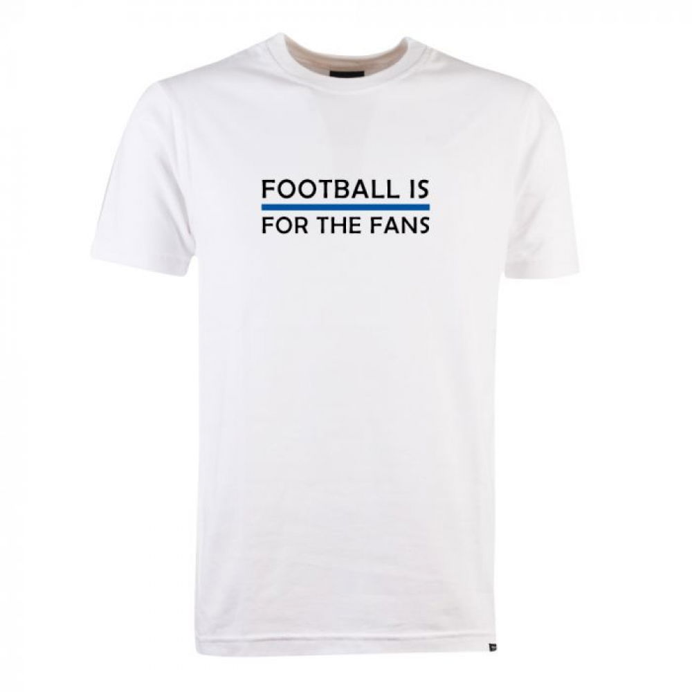 Blue Football is for the Fans - White T-Shirt