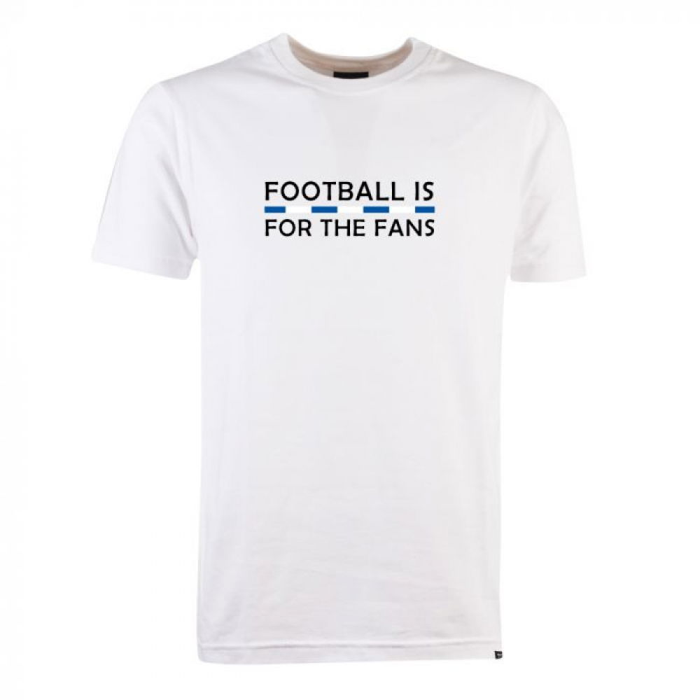 Blue/White Football is for the Fans - White T-Shirt