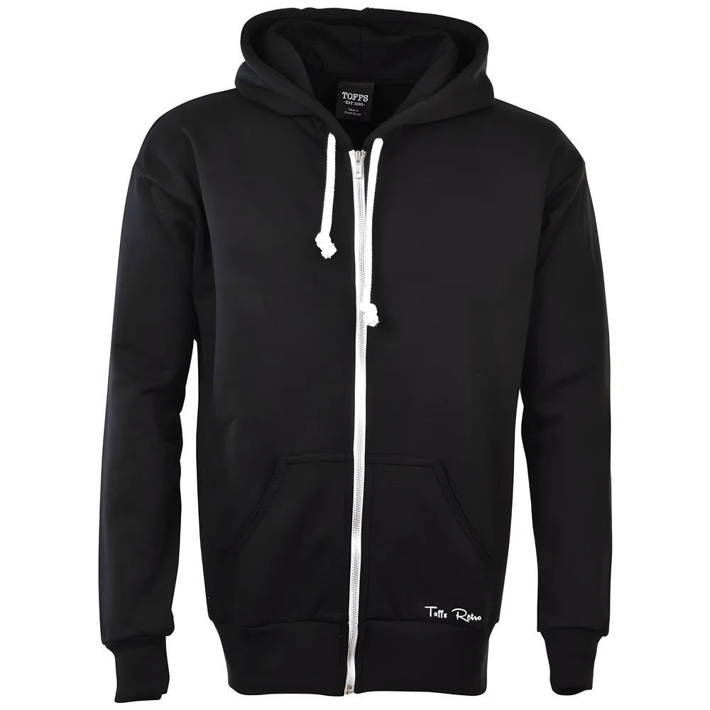 Toffs Retro Black Zipped Hoodie
