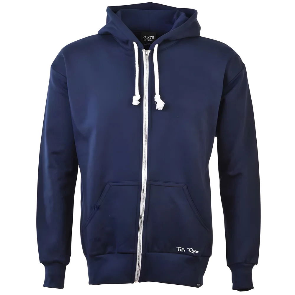 Toffs Retro Navy Zipped Hoodie