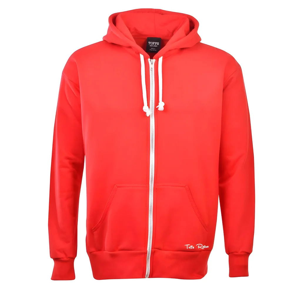 Toffs Retro Red Zipped Hoodie
