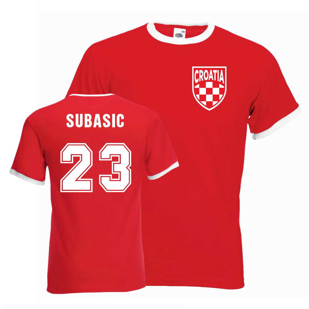 Danijel Subasic Croatia Ringer Tee (red)