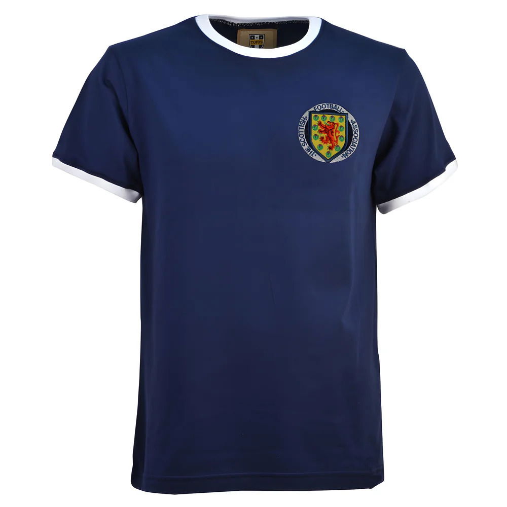 Kids Scotland 1970's Navy/White T-Shirt