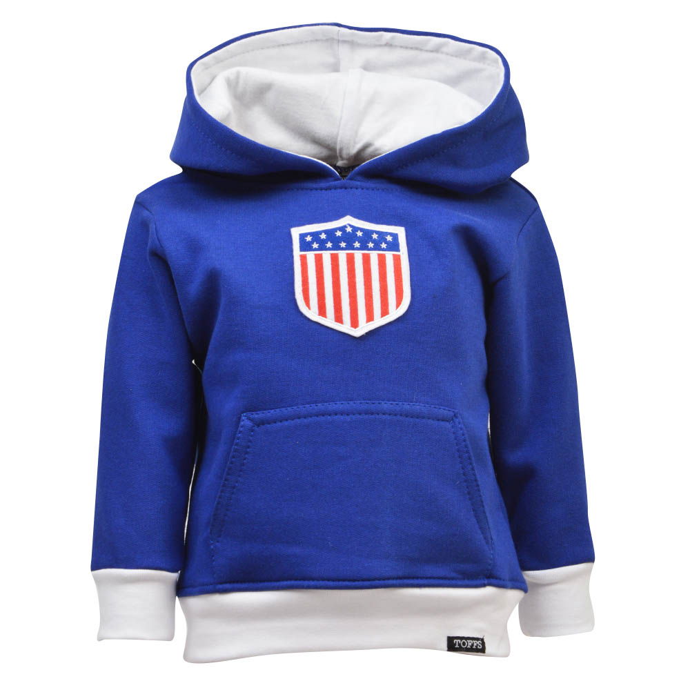 Kids USA Hoodie - Royal/White