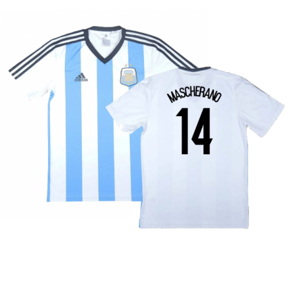 Argentina 2013-15 Basic Home Shirt (Very Good) (Mascherano 14)