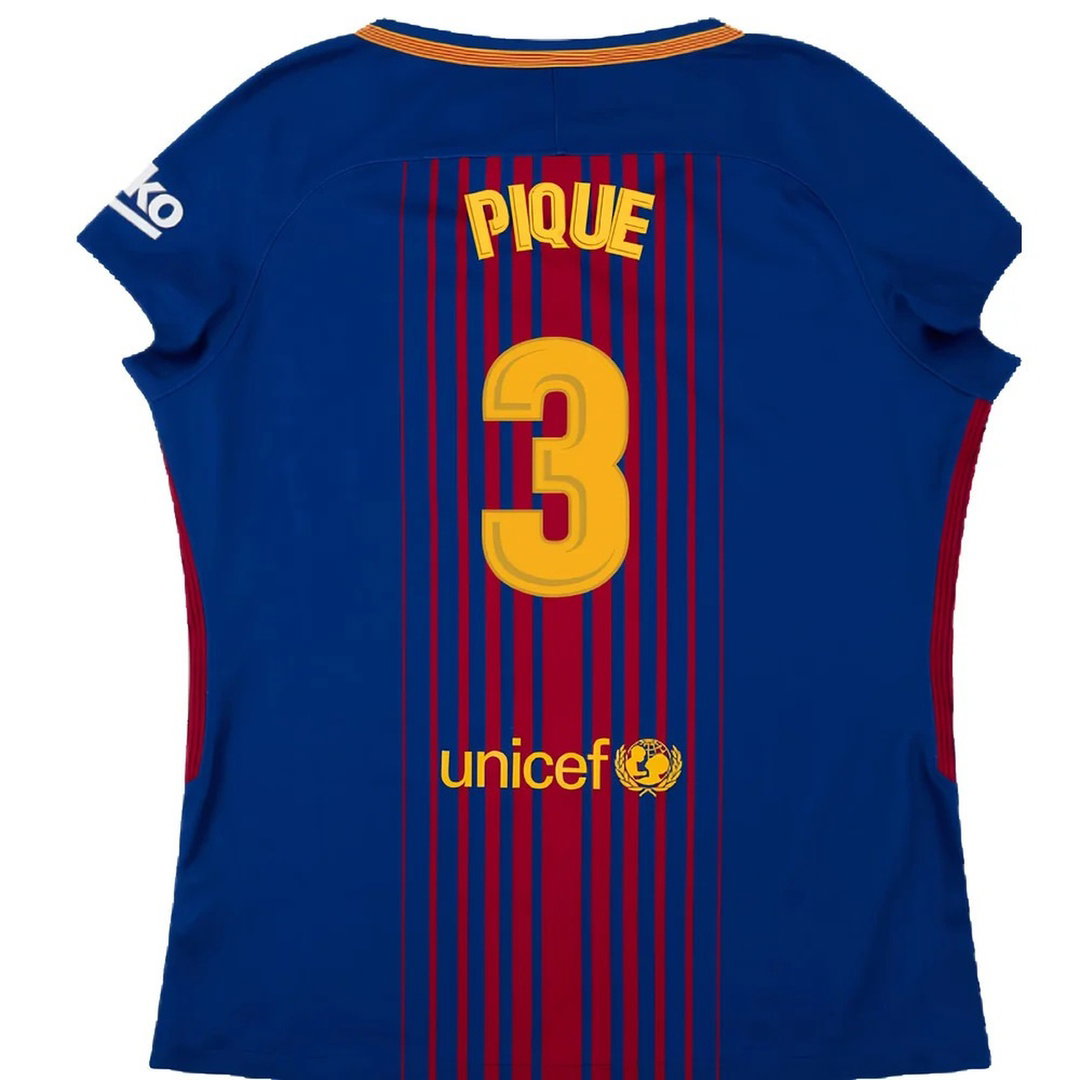Barcelona 2017-18 Home Shirt (Womens) (M) (Mint) (Pique 3)