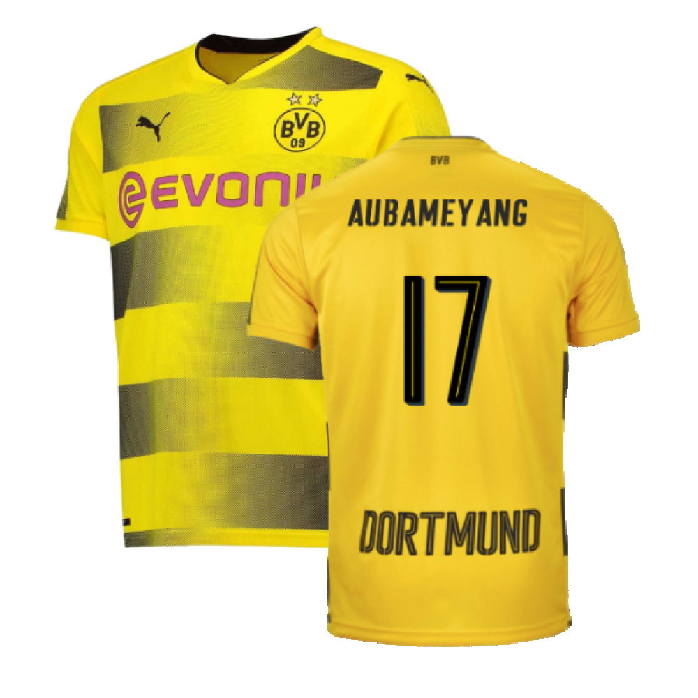 Borussia Dortmund 2017-18 Home Shirt (S) (Very Good) (Aubameyang 17)