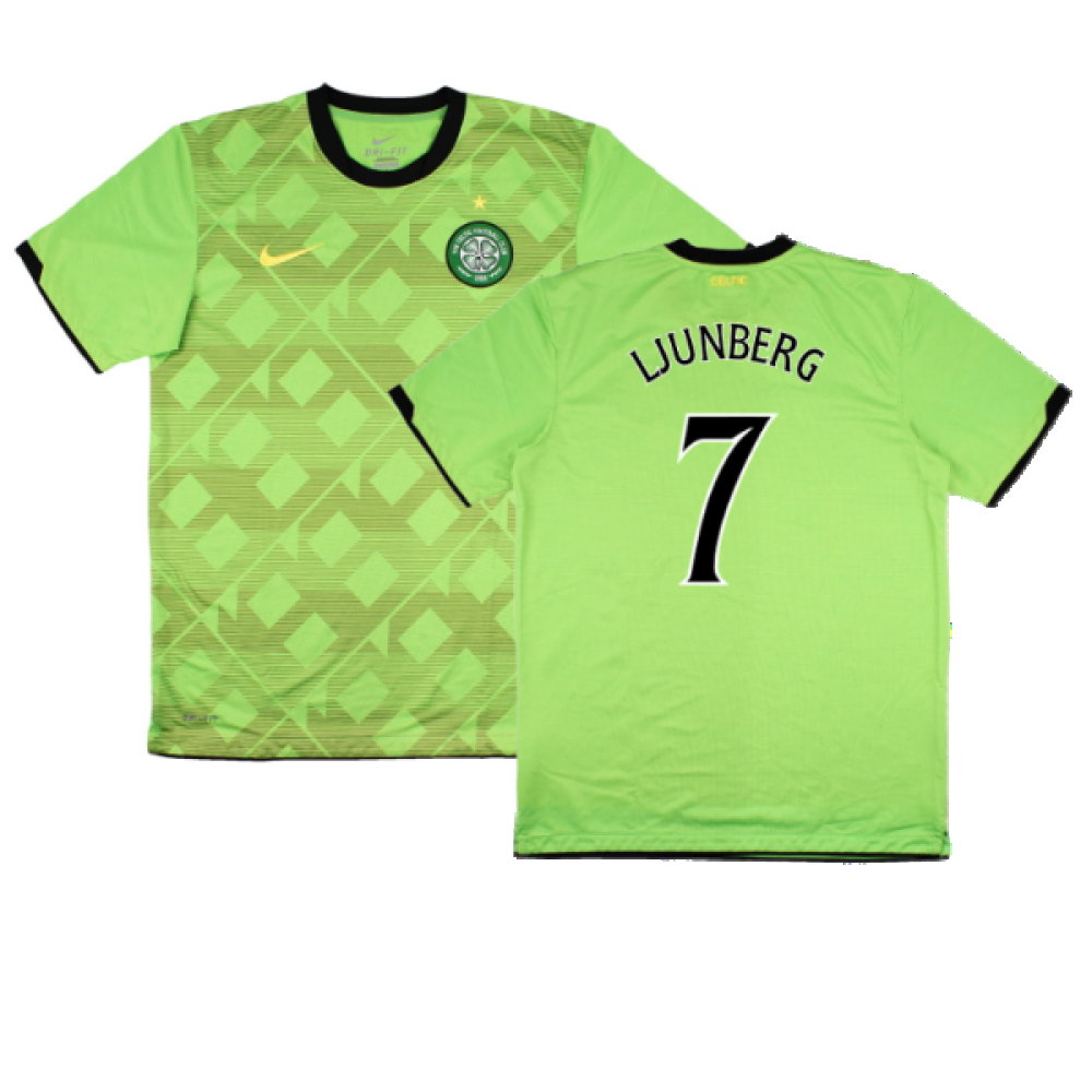 Celtic 2010-11 Away Shirt (Sponsorless) (M) (Excellent) (Ljunberg 7)