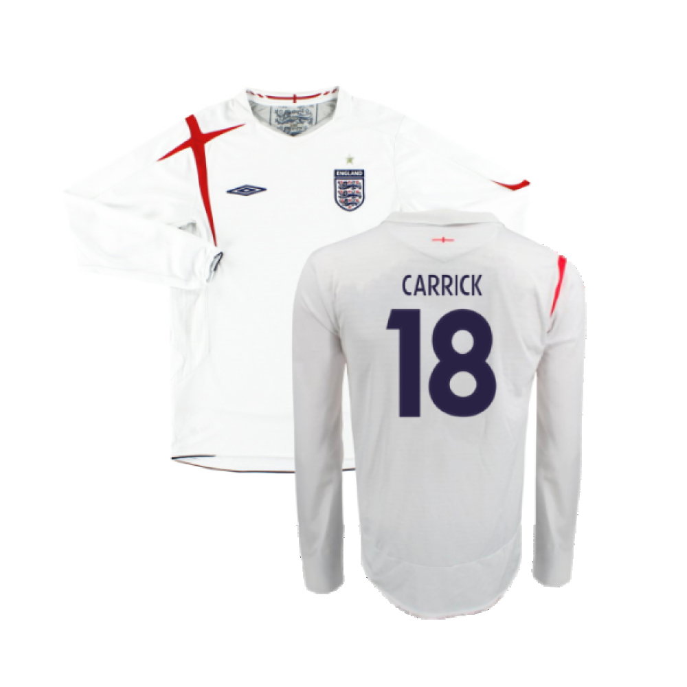 England 2005-07 Home Long Sleeve Shirt (XL) (Very Good) (CARRICK 18)