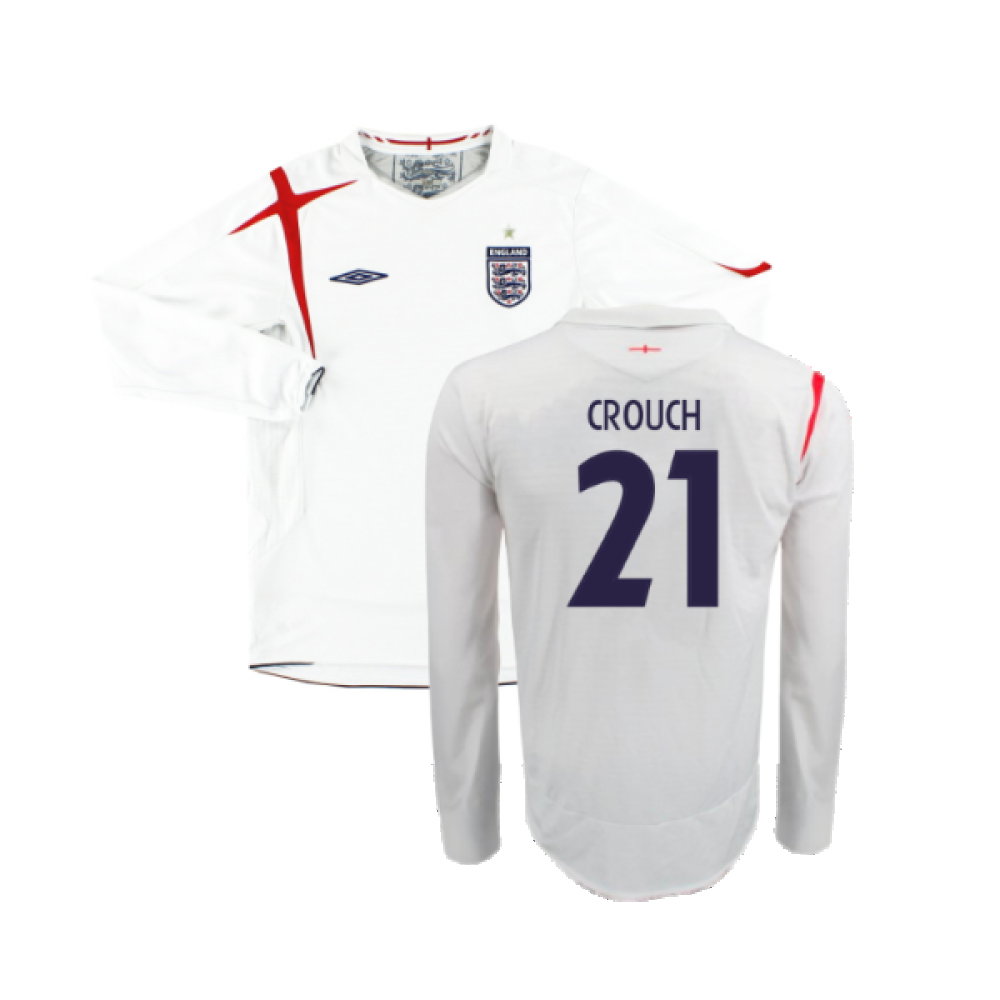 England 2005-07 Home Long Sleeve Shirt (XL) (Very Good) (CROUCH 21)