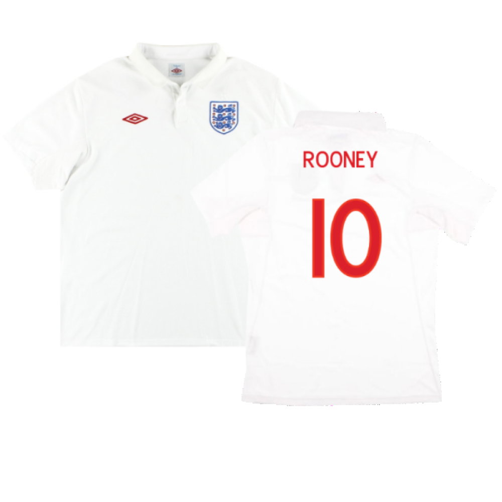 England 2009-10 Home Shirt (XL) Lampard #8 (Excellent) (ROONEY 10)