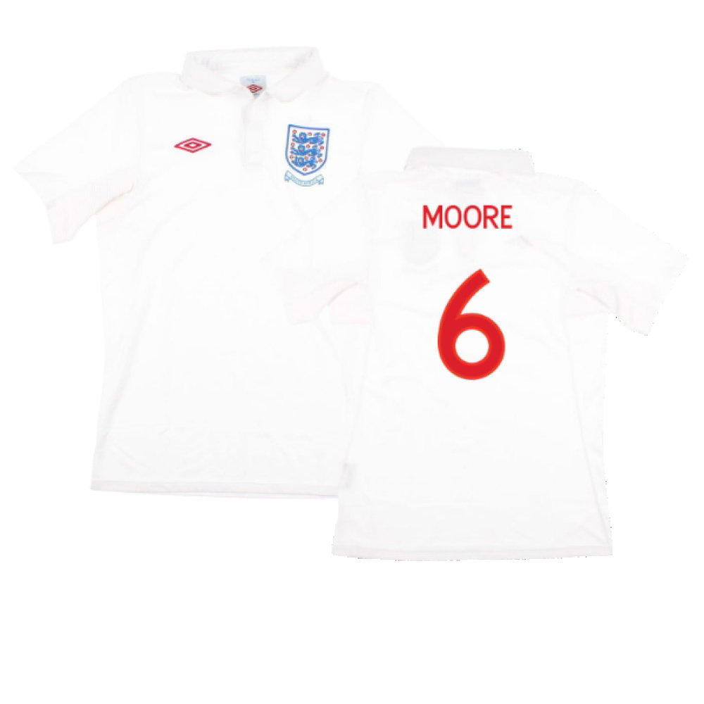 England 2009-10 Home Shirt (With South Africa Badge Detail) (XL) (Mint) (Moore 6)