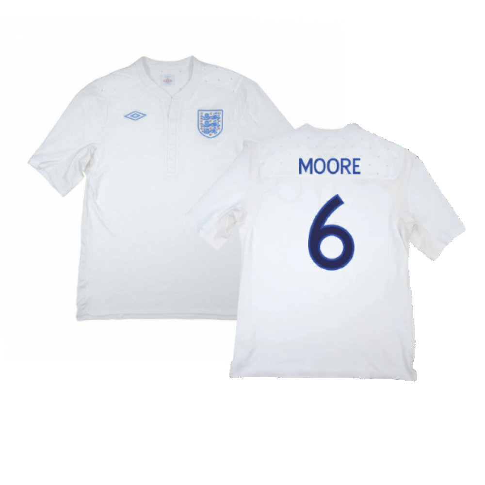England 2009-10 Home Shirt (XXL) (Very Good) (Moore 6)