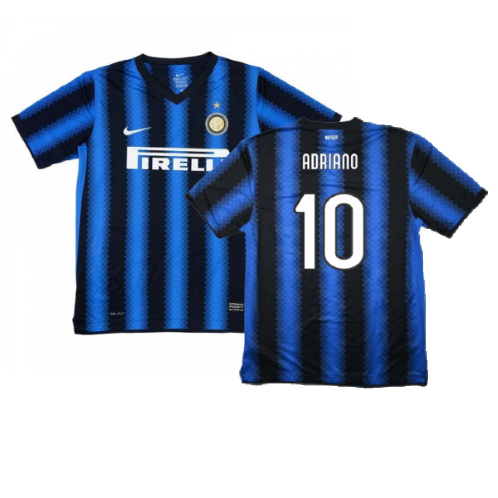 Inter Milan 2010-11 Home Shirt (S) (Excellent) (Adriano 10)